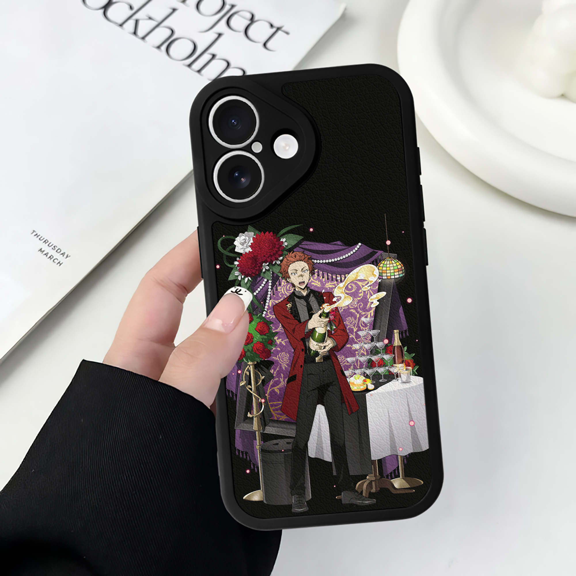 （画像用） 文豪ストレイドッグス Bungo Stray Dogs 【iPhone 16シリーズ対応】シリコンスマホケース（レザー調） 材質：シリコン
